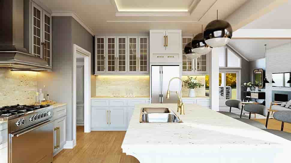 Contemporary, Country House Plan 100708 with 1 Beds, 2 Baths, 2 Car Garage Picture 8