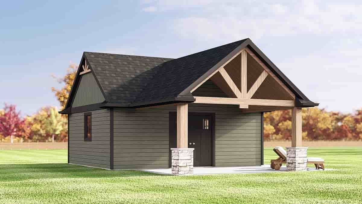 Country, Craftsman, Traditional 1 Car Garage Plan 100709 Picture 2
