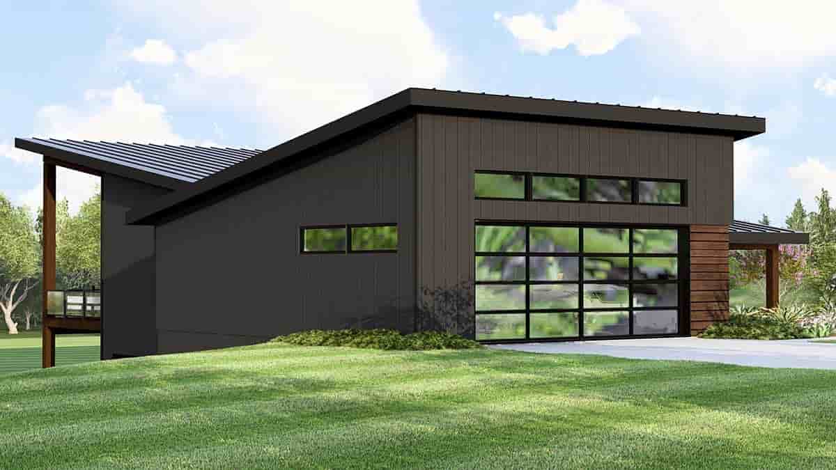 Coastal, Contemporary, Modern House Plan 100710 with 2 Beds, 2 Baths, 2 Car Garage Picture 2