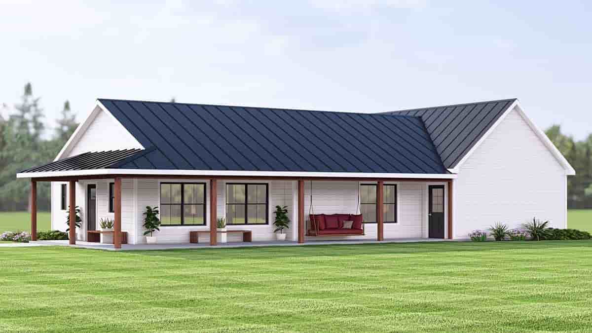 Country, Ranch House Plan 100715 with 1 Beds, 2 Baths, 1 Car Garage Picture 1