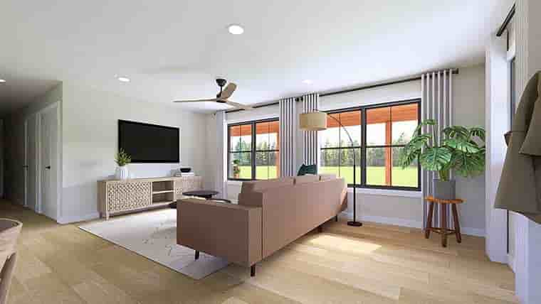Country, Ranch House Plan 100715 with 1 Beds, 2 Baths, 1 Car Garage Picture 5
