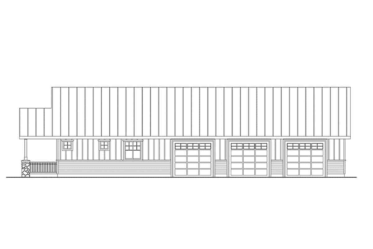Country, Craftsman Garage-Living Plan 100801 with 1 Beds, 1 Baths, 6 Car Garage Picture 1