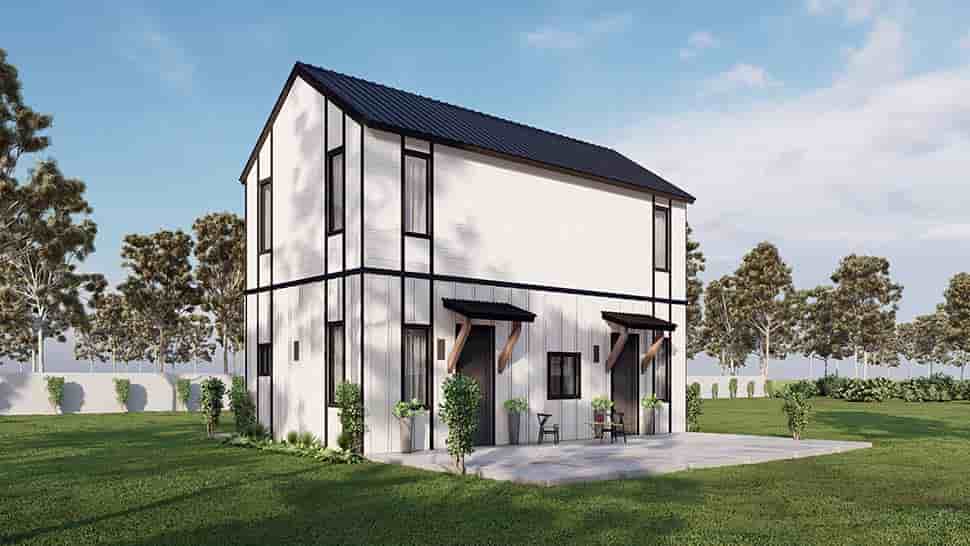 Contemporary House Plan 101100 with 1 Beds, 2 Baths Picture 2