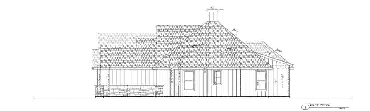 Craftsman, Farmhouse, New American, Southern House Plan 101108 with 4 Beds, 3 Baths, 2 Car Garage Picture 1