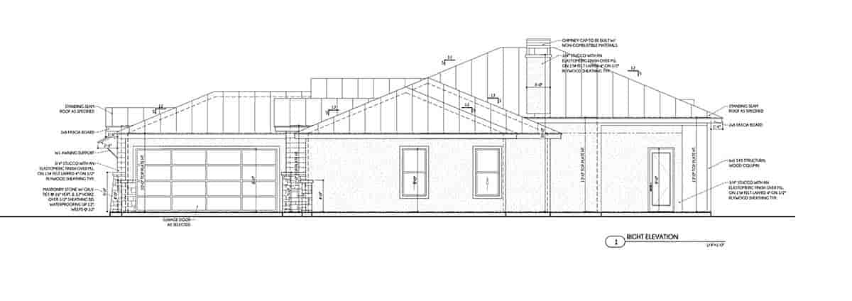 Contemporary, Ranch House Plan 101113 with 3 Beds, 3 Baths, 2 Car Garage Picture 1
