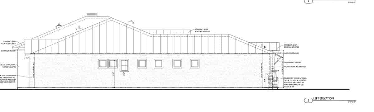 Contemporary, Ranch House Plan 101113 with 3 Beds, 3 Baths, 2 Car Garage Picture 2