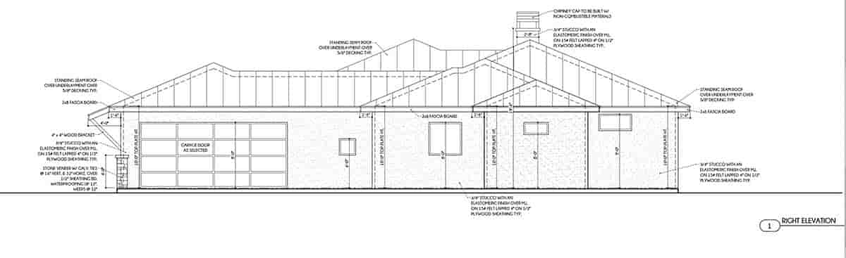 Contemporary, Prairie, Ranch House Plan 101117 with 4 Beds, 4 Baths, 2 Car Garage Picture 1