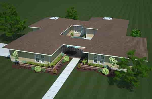 Contemporary, One-Story, Ranch House Plan 10507 with 3 Beds, 2 Baths, 2 Car Garage Picture 1