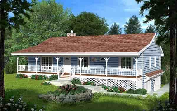 Country, Traditional House Plan 20198 with 3 Beds, 2 Baths, 2 Car Garage Picture 1