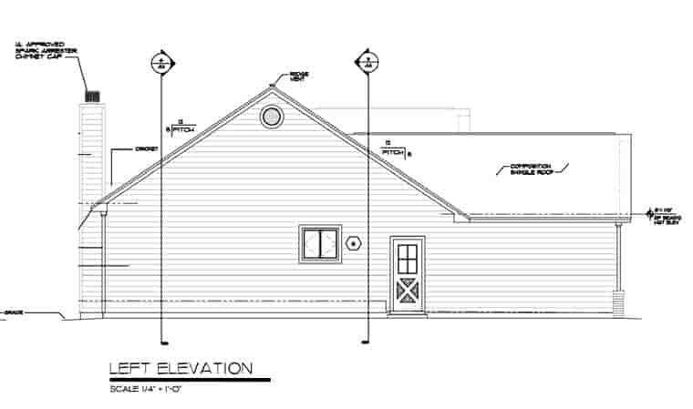 One-Story, Ranch, Traditional House Plan 24701 with 3 Beds, 2 Baths, 2 Car Garage Picture 2