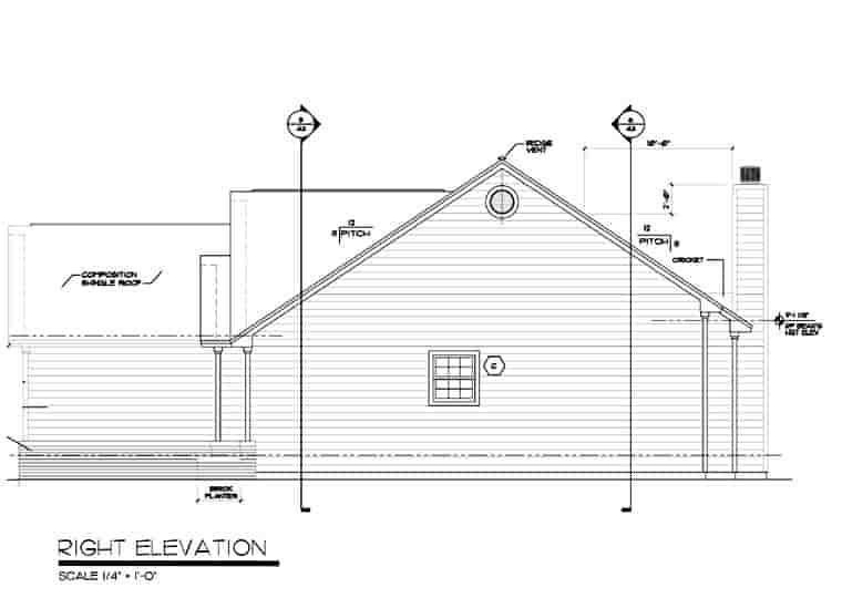 One-Story, Ranch, Traditional House Plan 24701 with 3 Beds, 2 Baths, 2 Car Garage Picture 3