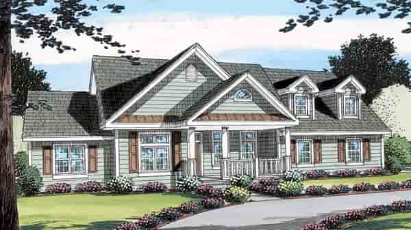 Country, One-Story, Ranch, Southern, Traditional House Plan 24750 with 3 Beds, 3 Baths, 2 Car Garage Picture 1