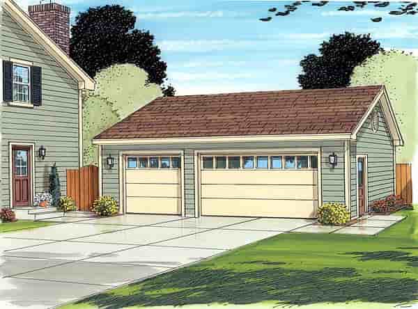 Cottage, Country, Ranch, Traditional 3 Car Garage Plan 30003 Picture 1