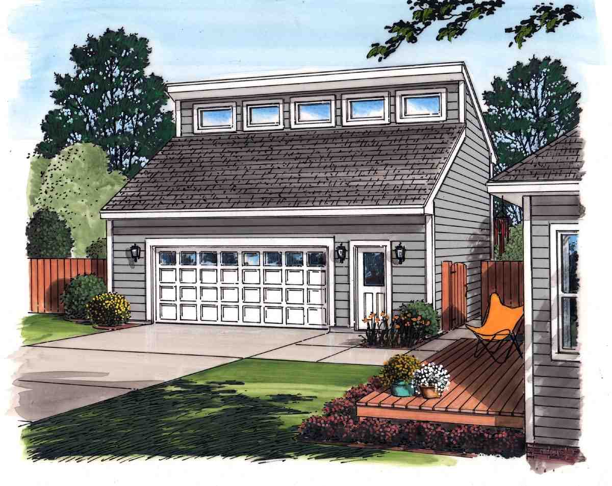 Contemporary 2 Car Garage Plan 30010 Picture 1
