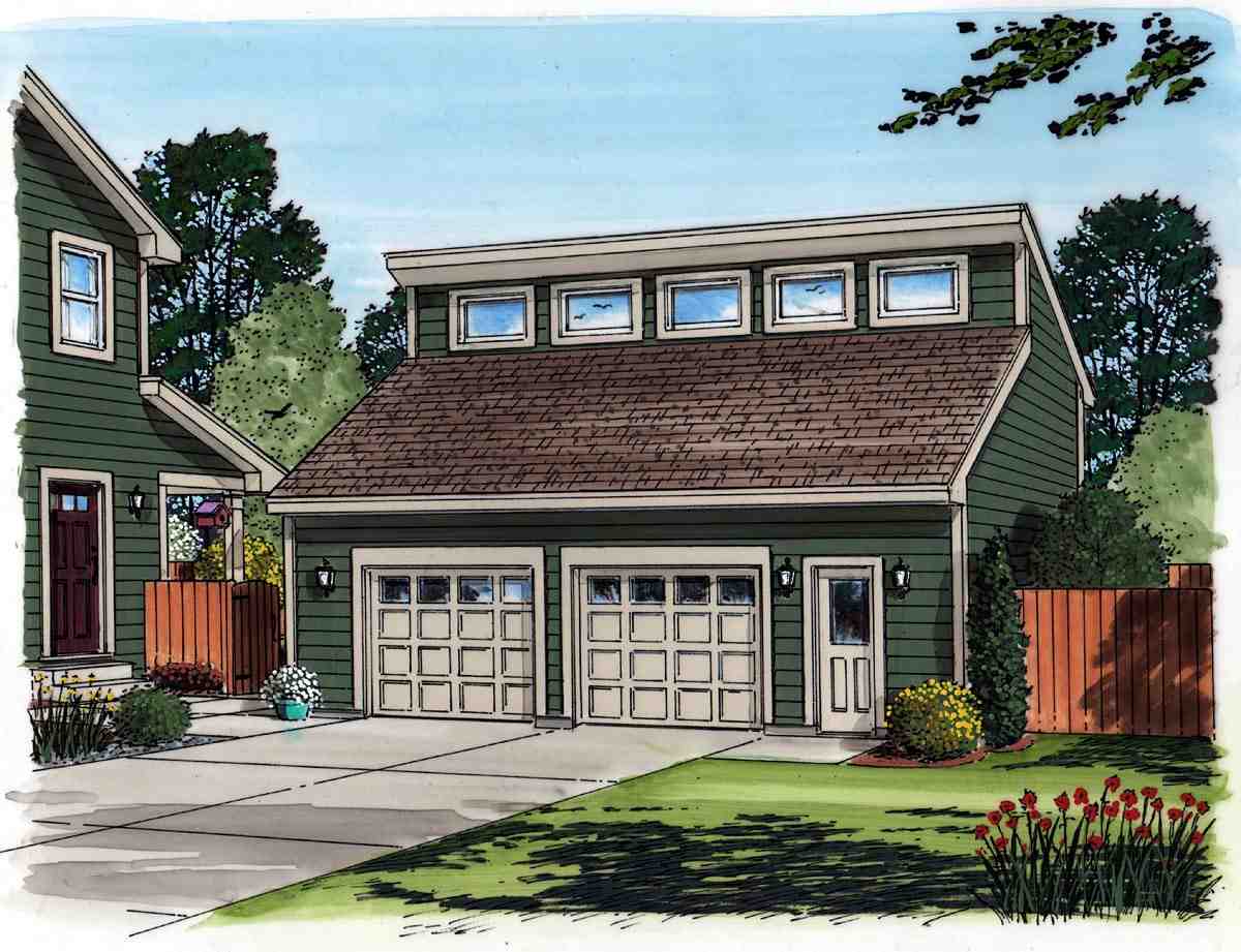 Contemporary 2 Car Garage Plan 30011 Picture 1