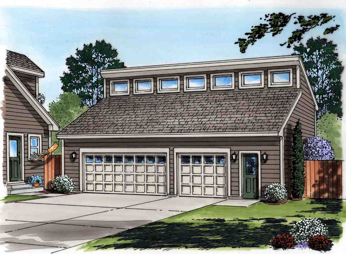 Contemporary 3 Car Garage Plan 30012 Picture 1