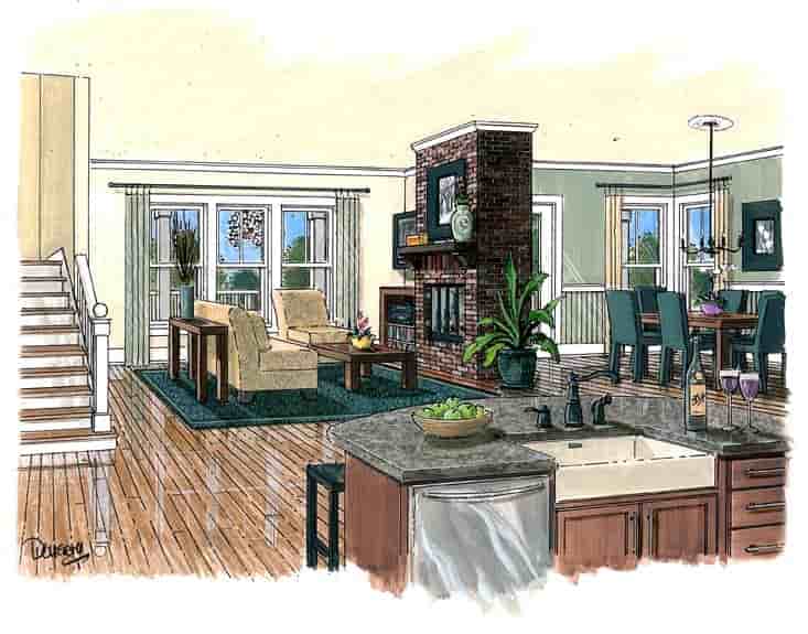 Country, Farmhouse, Traditional House Plan 30500 with 3 Beds, 3 Baths, 2 Car Garage Picture 1