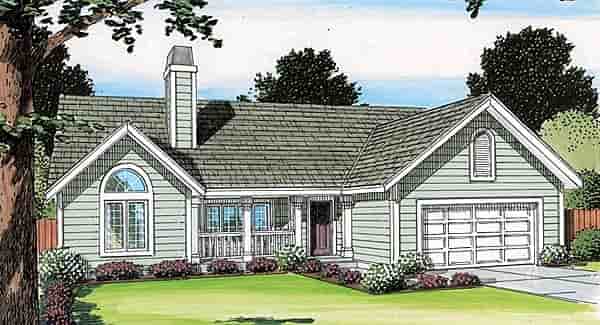 Country, One-Story, Ranch, Traditional House Plan 34031 with 3 Beds, 3 Baths, 2 Car Garage Picture 1