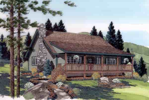 Country, Farmhouse, Traditional House Plan 34600 with 3 Beds, 2 Baths Picture 1