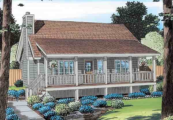 Country, Farmhouse, Traditional House Plan 34600 with 3 Beds, 2 Baths Picture 2