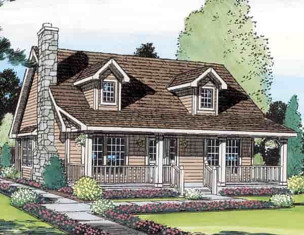 Cape Cod, Cottage, Country House Plan 34601 with 3 Beds, 2 Baths Picture 1