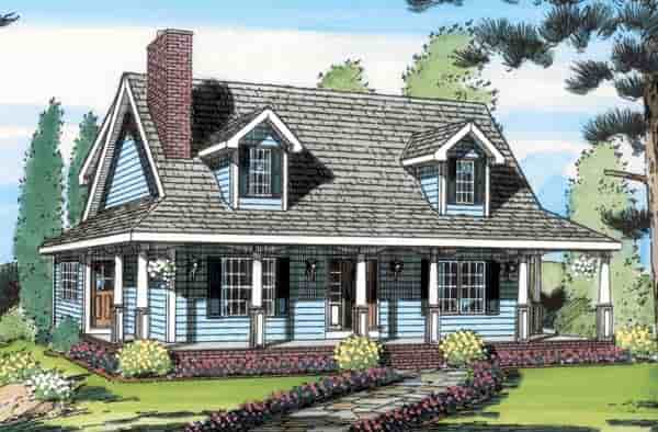 Country, Southern House Plan 34602 with 3 Beds, 3 Baths Picture 1