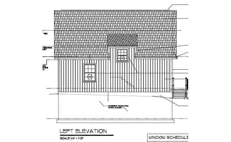 Cabin, Contemporary, Cottage House Plan 35009 with 2 Beds, 1 Baths Picture 1