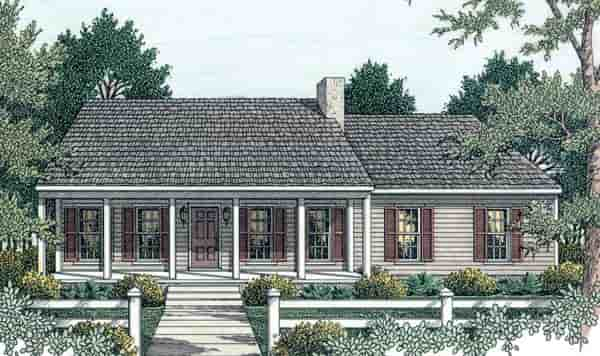 House Plan 40026 Ranch Style With 1492 Sq Ft 3 Bed 2 Bath