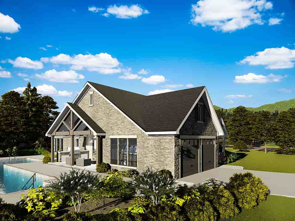 Cape Cod, Coastal, Cottage, Country, Southern, Traditional House Plan 40040 with 3 Beds, 2 Baths, 2 Car Garage Picture 2