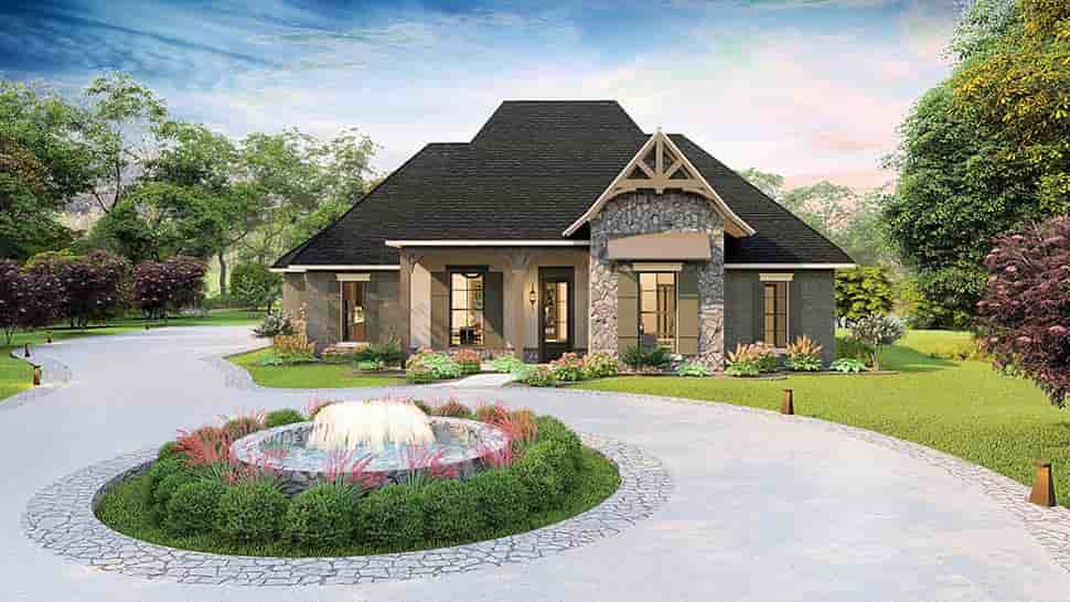 Cottage, Country, Craftsman, Southern, Traditional House Plan 40043 with 4 Beds, 3 Baths, 2 Car Garage Picture 3