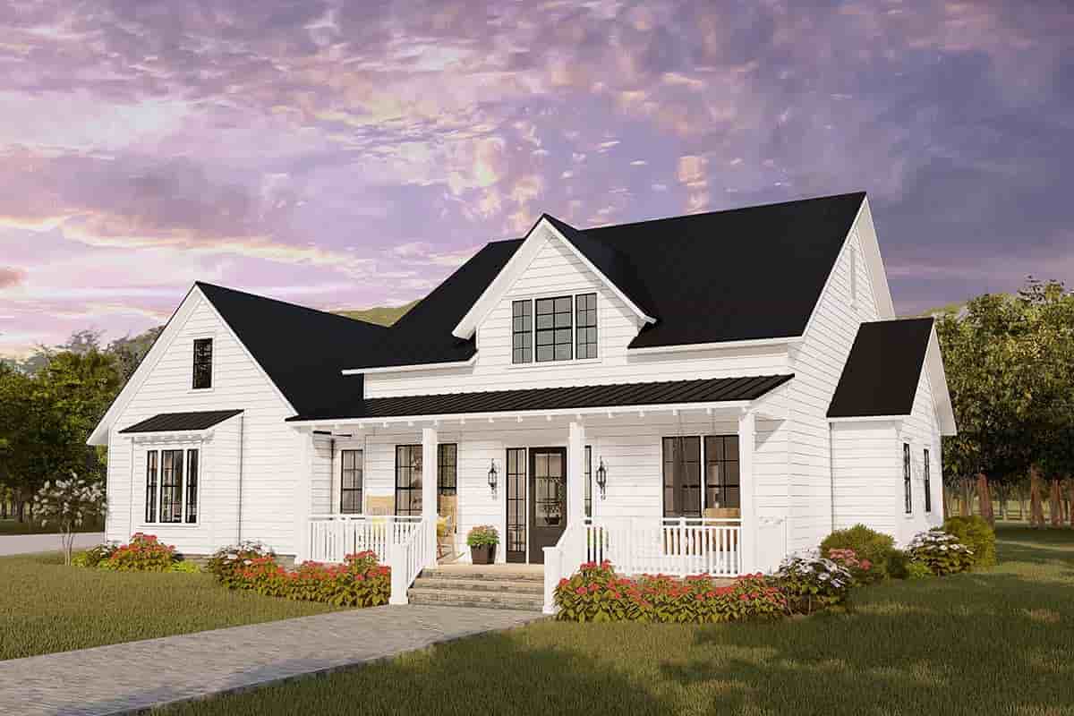 Cottage, Country, Craftsman, Farmhouse, Ranch, Southern, Traditional House Plan 40046 with 4 Beds, 2 Baths, 2 Car Garage Picture 1