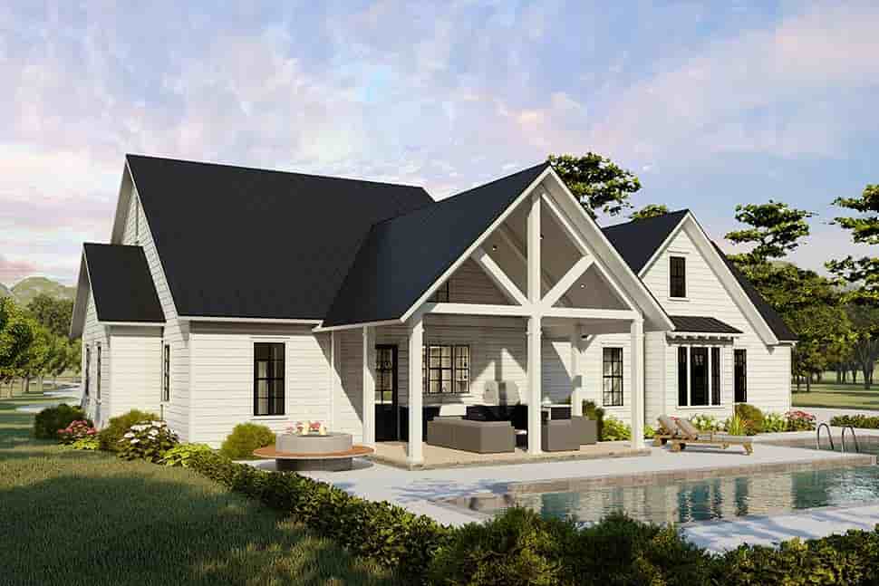 Cottage, Country, Craftsman, Farmhouse, Ranch, Southern, Traditional House Plan 40046 with 4 Beds, 2 Baths, 2 Car Garage Picture 4