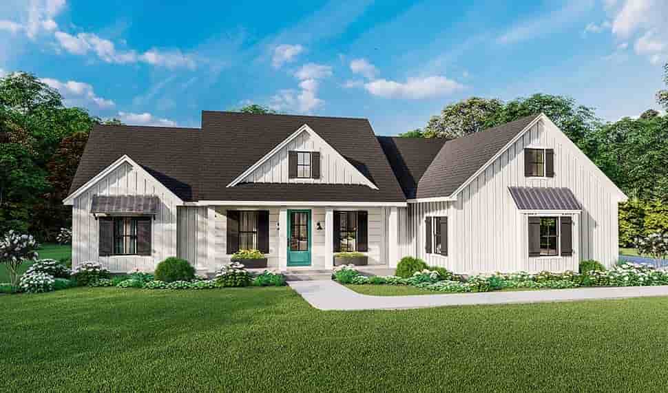 Country, Farmhouse, Ranch, Southern House Plan 40053 with 4 Beds, 2 Baths, 2 Car Garage Picture 3