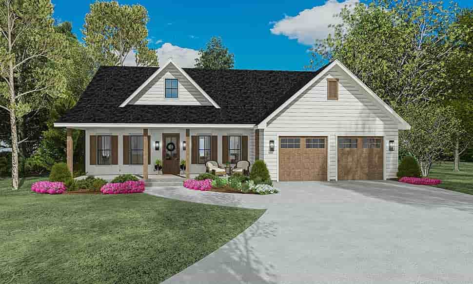 Cottage, Country, Farmhouse, Ranch, Southern, Traditional House Plan 40055 with 3 Beds, 3 Baths, 2 Car Garage Picture 3