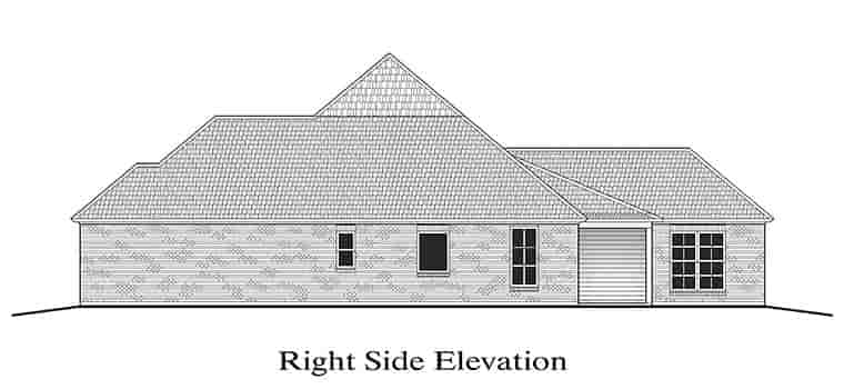 French Country, Southern House Plan 40306 with 3 Beds, 2 Baths, 2 Car Garage Picture 2