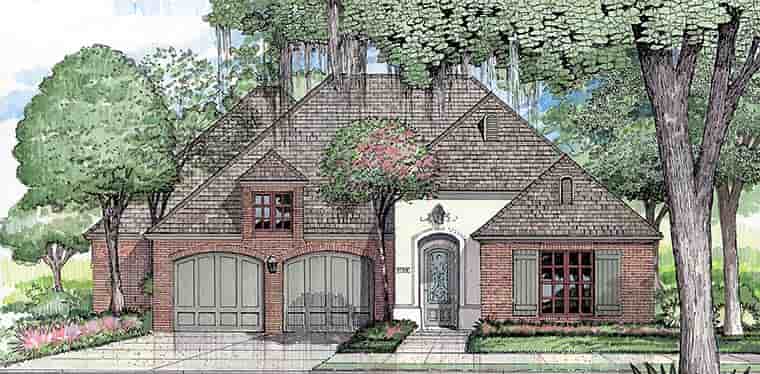 European, French Country House Plan 40307 with 3 Beds, 2 Baths, 2 Car Garage Picture 3