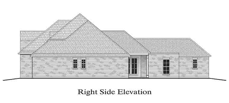 European, French Country, Southern House Plan 40308 with 4 Beds, 2 Baths, 2 Car Garage Picture 2