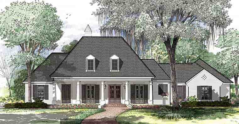 Colonial, French Country, Southern House Plan 40311 with 4 Beds, 3 Baths, 3 Car Garage Picture 3