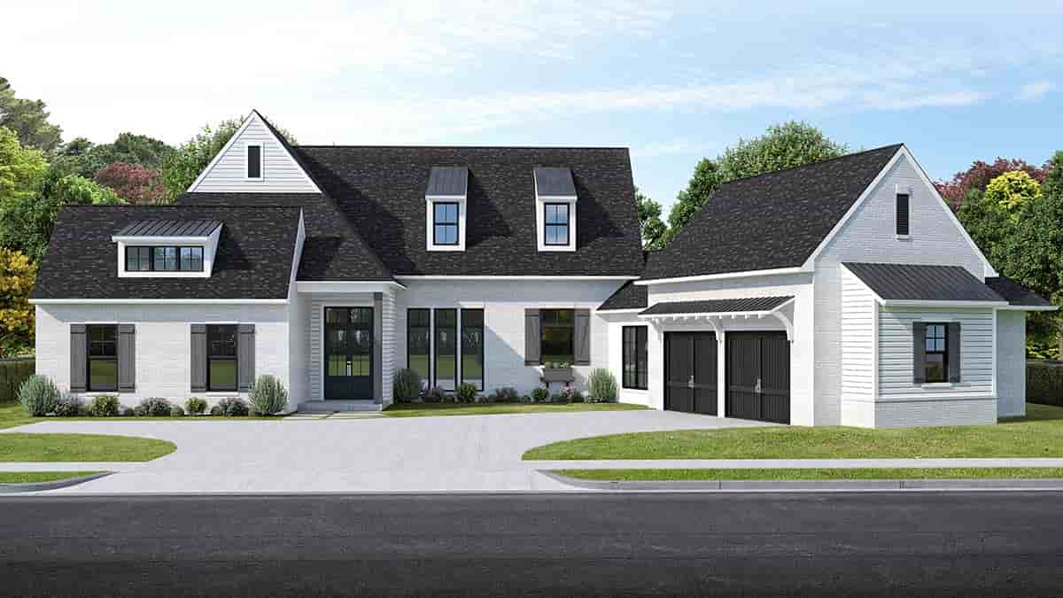 Farmhouse House Plan 40366 with 4 Beds, 4 Baths, 2 Car Garage Picture 1