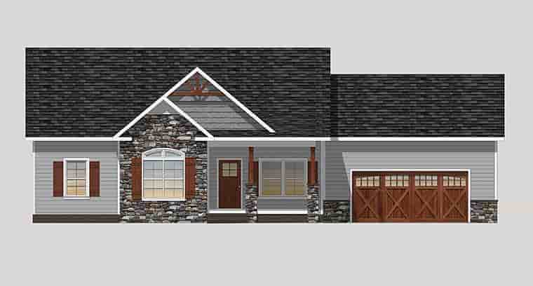 Country, Craftsman, Ranch, Southern, Traditional House Plan 40402 with 3 Beds, 2 Baths, 2 Car Garage Picture 3