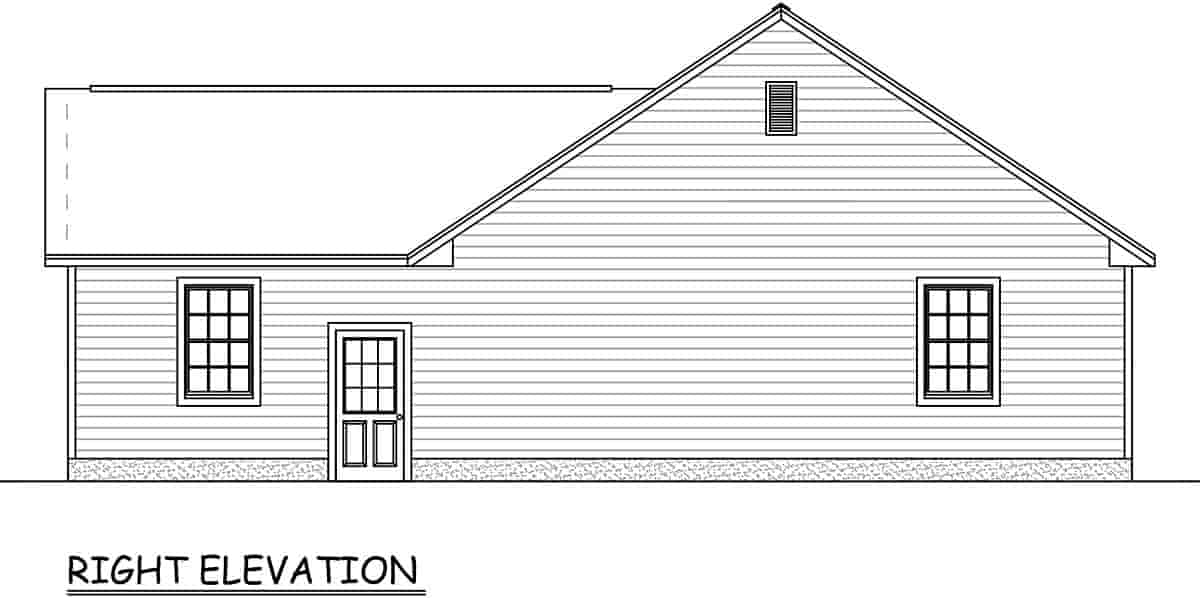 Ranch, Traditional House Plan 40677 with 3 Beds, 2 Baths, 2 Car Garage Picture 1
