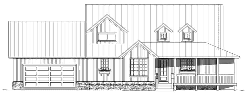 Country, Farmhouse, Traditional House Plan 40813 with 3 Beds, 4 Baths, 2 Car Garage Picture 3