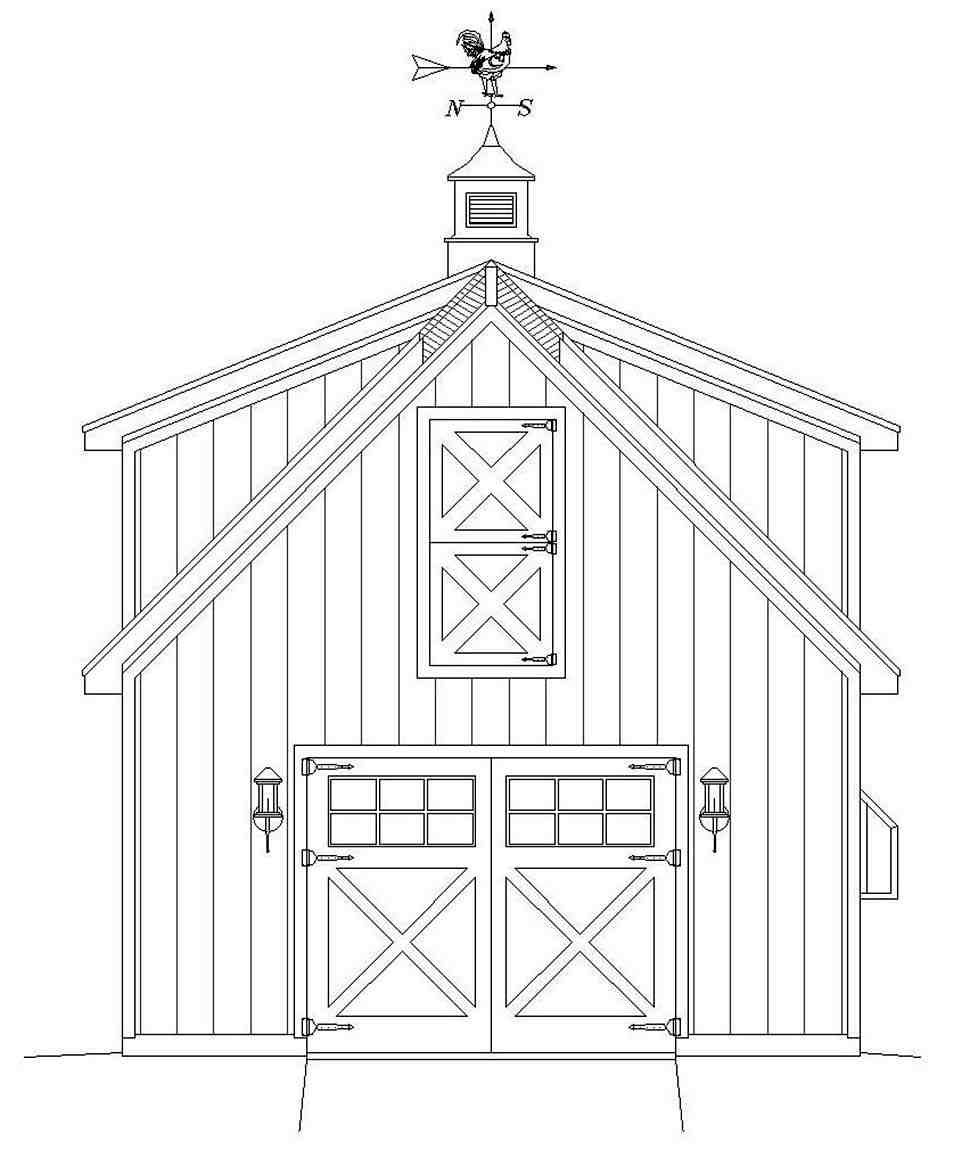 Country, Farmhouse, Saltbox 1 Car Garage Plan 40818 Picture 3
