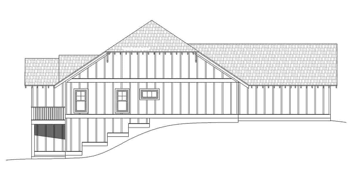 Cottage, Craftsman, Ranch House Plan 40827 with 3 Beds, 3 Baths, 2 Car Garage Picture 2