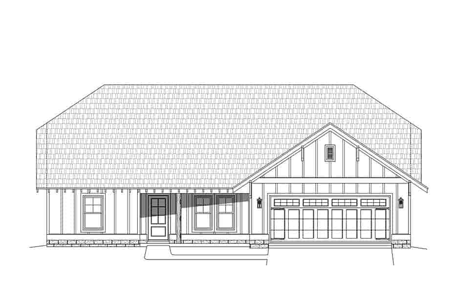 Cottage, Craftsman, Ranch House Plan 40827 with 3 Beds, 3 Baths, 2 Car Garage Picture 3