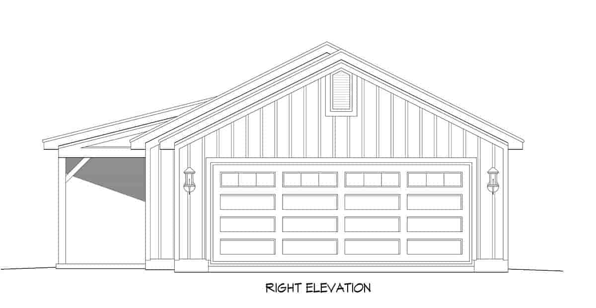 Cottage, Country, Farmhouse, Ranch House Plan 40829 with 2 Beds, 1 Baths, 2 Car Garage Picture 1