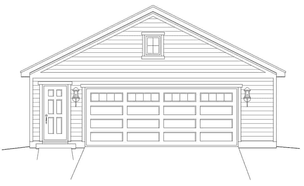 Cottage, Country, Ranch, Traditional 2 Car Garage Plan 40832 Picture 3