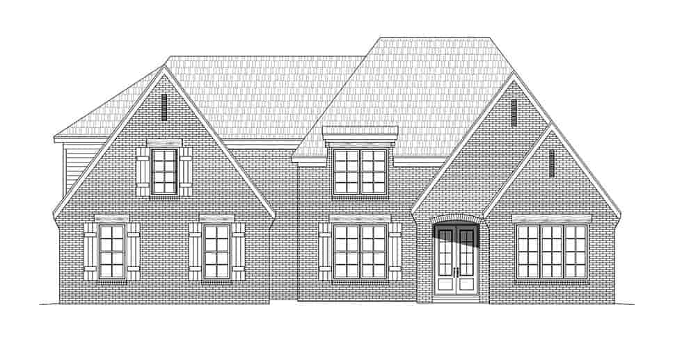 Country, European, Farmhouse, French Country, Traditional House Plan 40836 with 5 Beds, 4 Baths, 2 Car Garage Picture 3