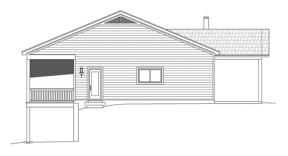Bungalow, Cabin, Cottage House Plan 40848 with 2 Beds, 2 Baths Picture 2