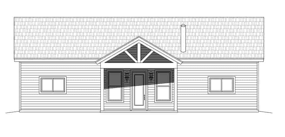 Bungalow, Cabin, Cottage House Plan 40848 with 2 Beds, 2 Baths Picture 3